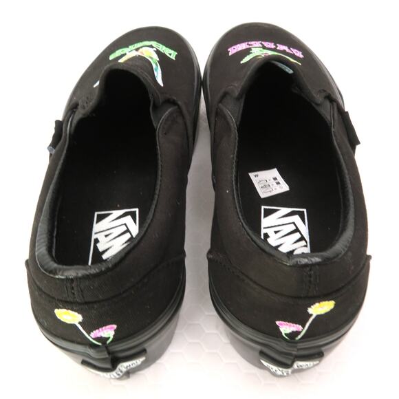 New VANS Classic Slip-On Platform Morph Glow In The Dark Gothic Punk Black W 9 - Picture 7 of 9